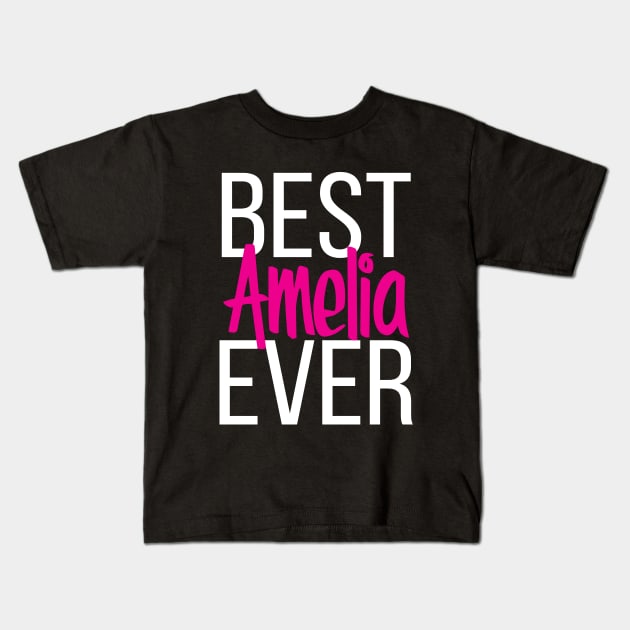 Best Amelia Ever Kids T-Shirt by ProjectX23Red